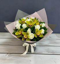 Букет цветов из:  Орхидеи и Розы в Кусье-Александровский