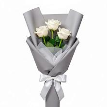 Букет 3 белые розы #REPLACE_PRED# Кусье-Александровский