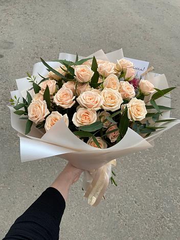 Букет Кремовые розы Латте в Кусье-Александровский