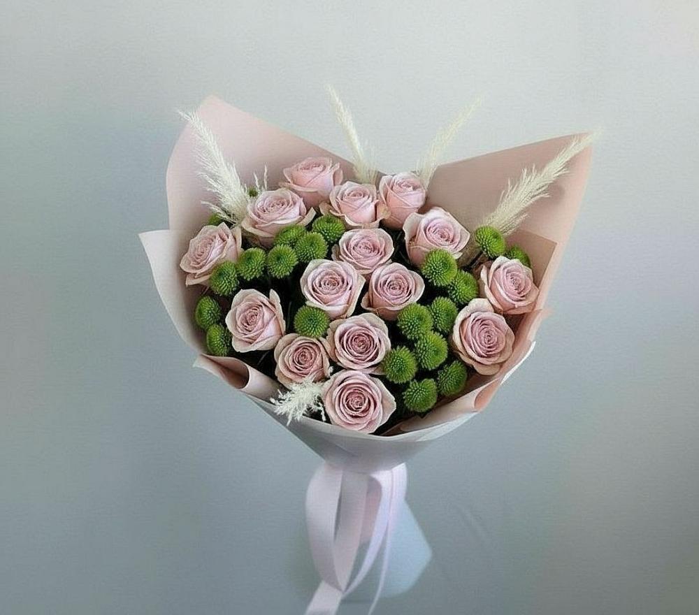 Букет цветов из: Розы и Хризантемы в Кусье-Александровский