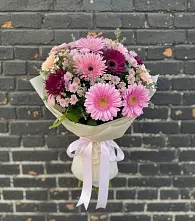 Букет цветов из:  Герберы и Хризантемы в Кусье-Александровский