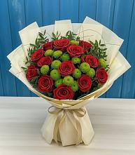 Букет цветов из:  Розы и Хризантемы в Кусье-Александровский